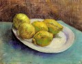 Naturaleza muerta con limones en un plato Vincent van Gogh